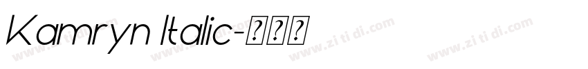 Kamryn Italic字体转换